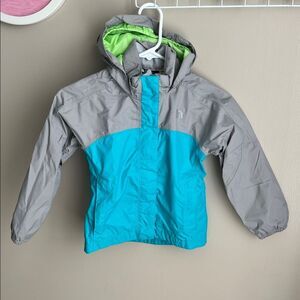 The North Face hooded rain jacket windbreaker, girls size XXS, size 5